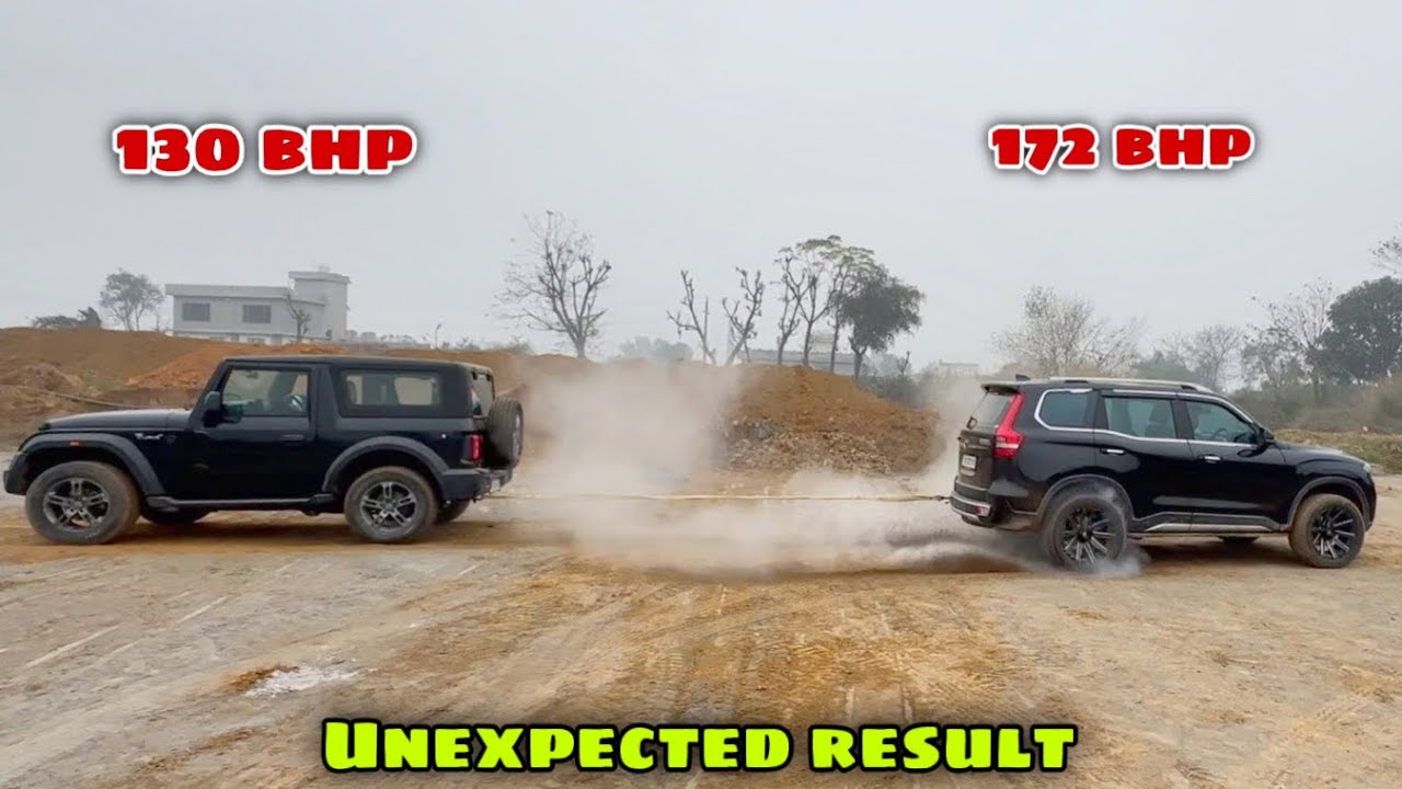 THAR vs SCORPIO N | Tug of War | Real power battle