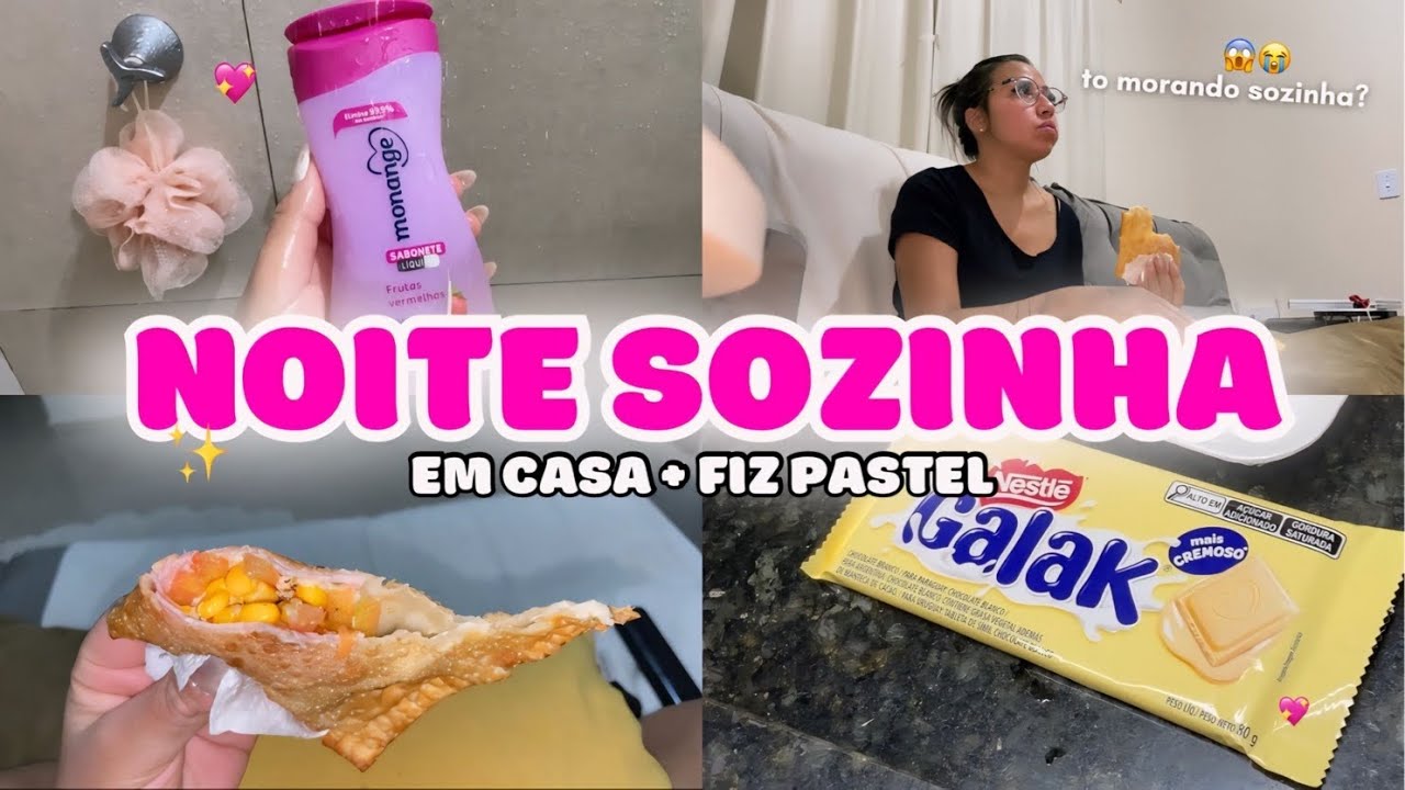 VLOG: NOITE DO PASTEL SOZINHA EM CASA 💖🍫
