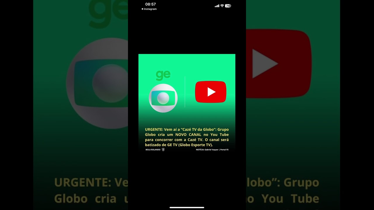 Grupo Globo cria novo canal no YouTube para concorrer com Cazé TV