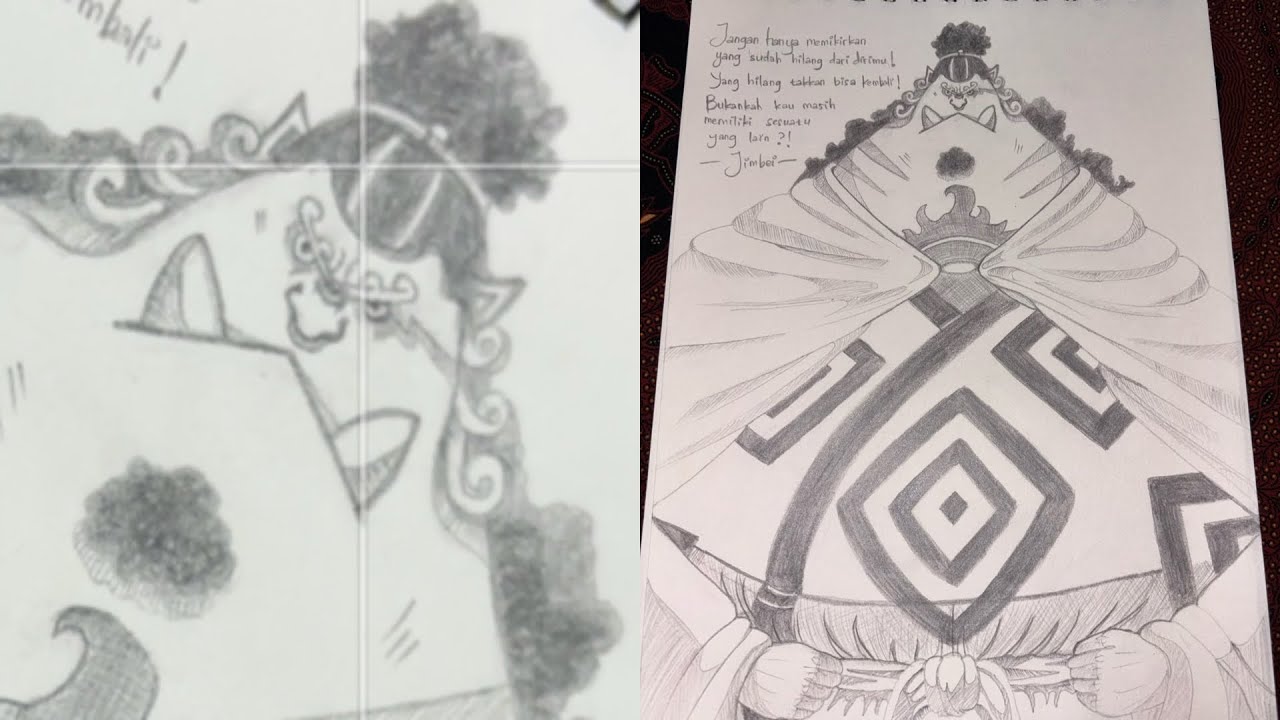 Menggambar JIMBEI KSATRIA LAUT || ONE PIECE