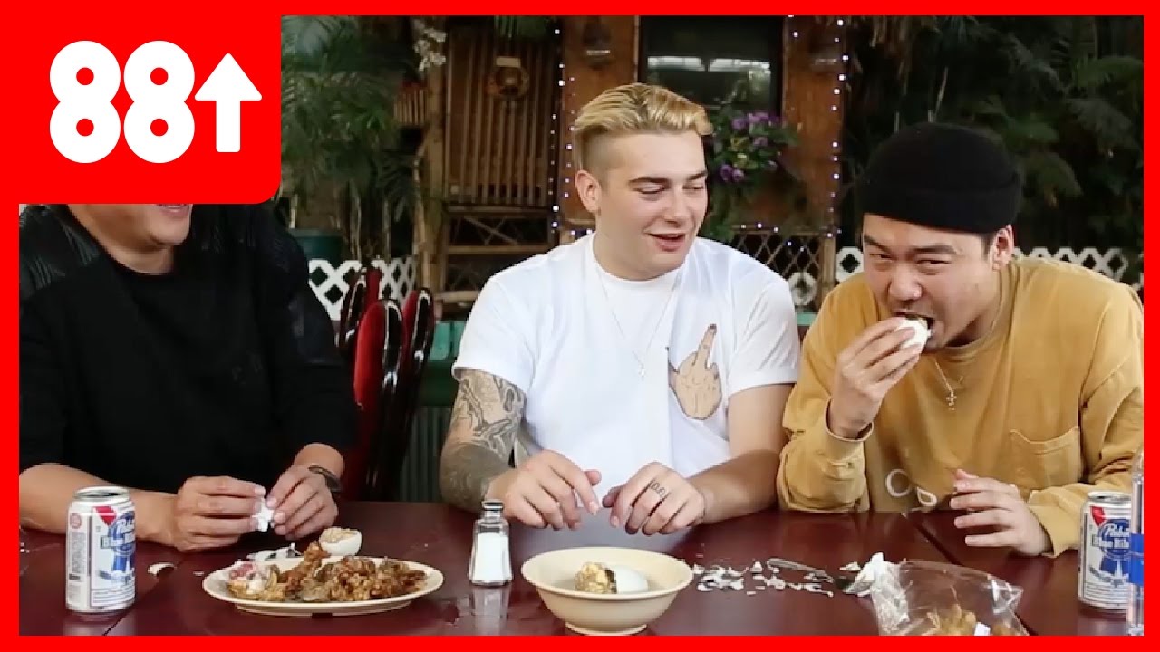 Dumbfoundead and Getter eat Duck Fetus, then freestyle about it!