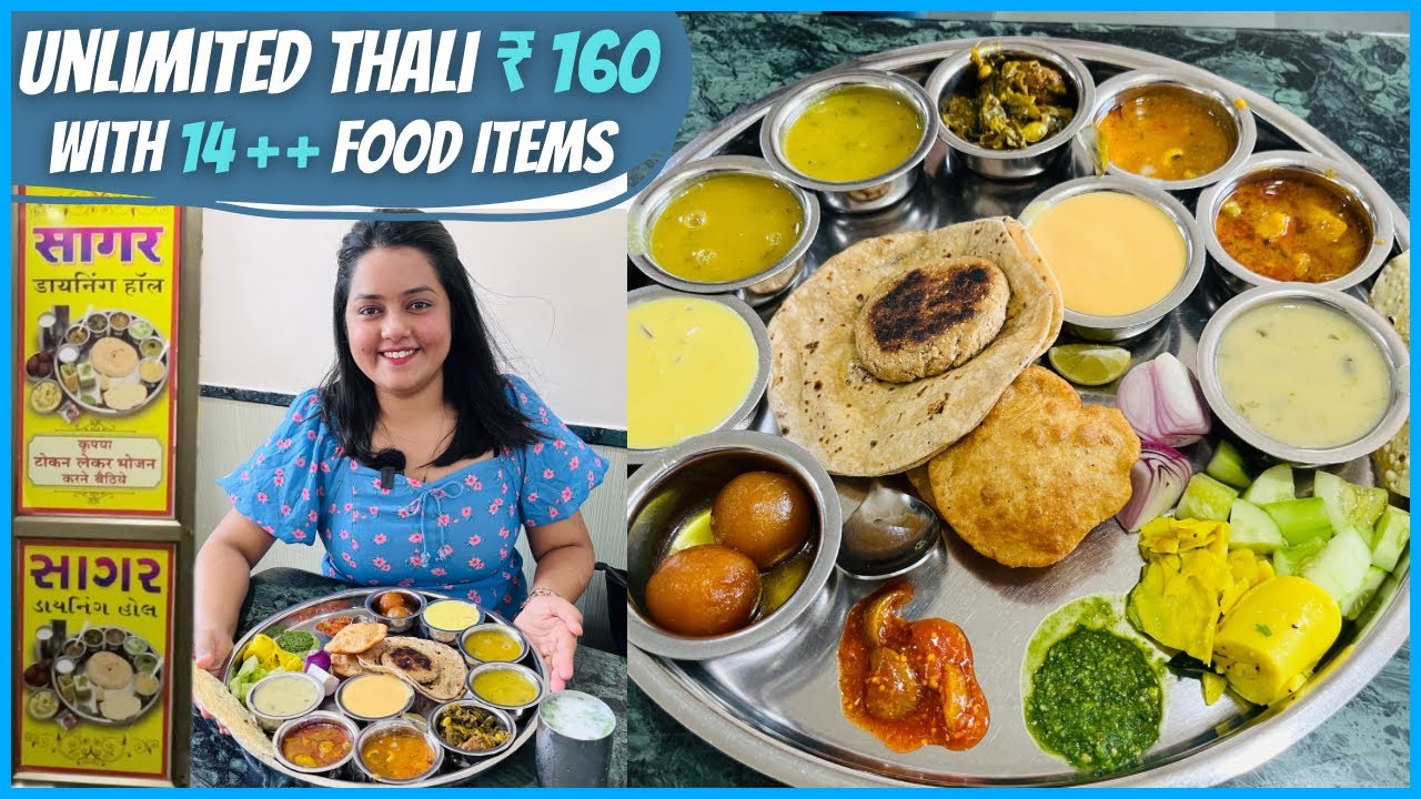 मुंबई UNLIMTED VEG THALI | 14++ Varieties of Veg in Rs 160 | Sagar Dining Hall | LIVE LOVE TRAVEL