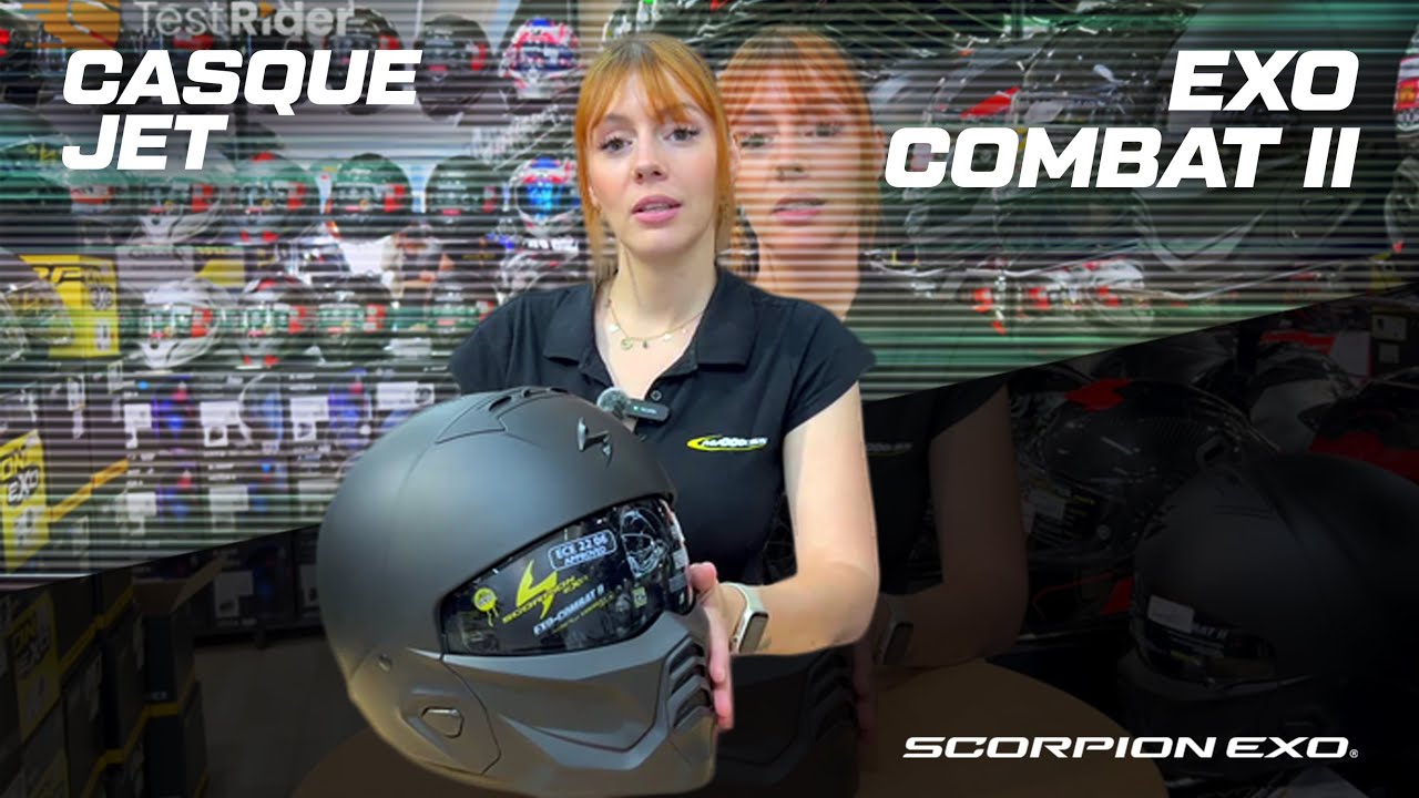 Test du casque jet Scorpion EXO COMBAT II par Mélissa de Maxxess Perpignan