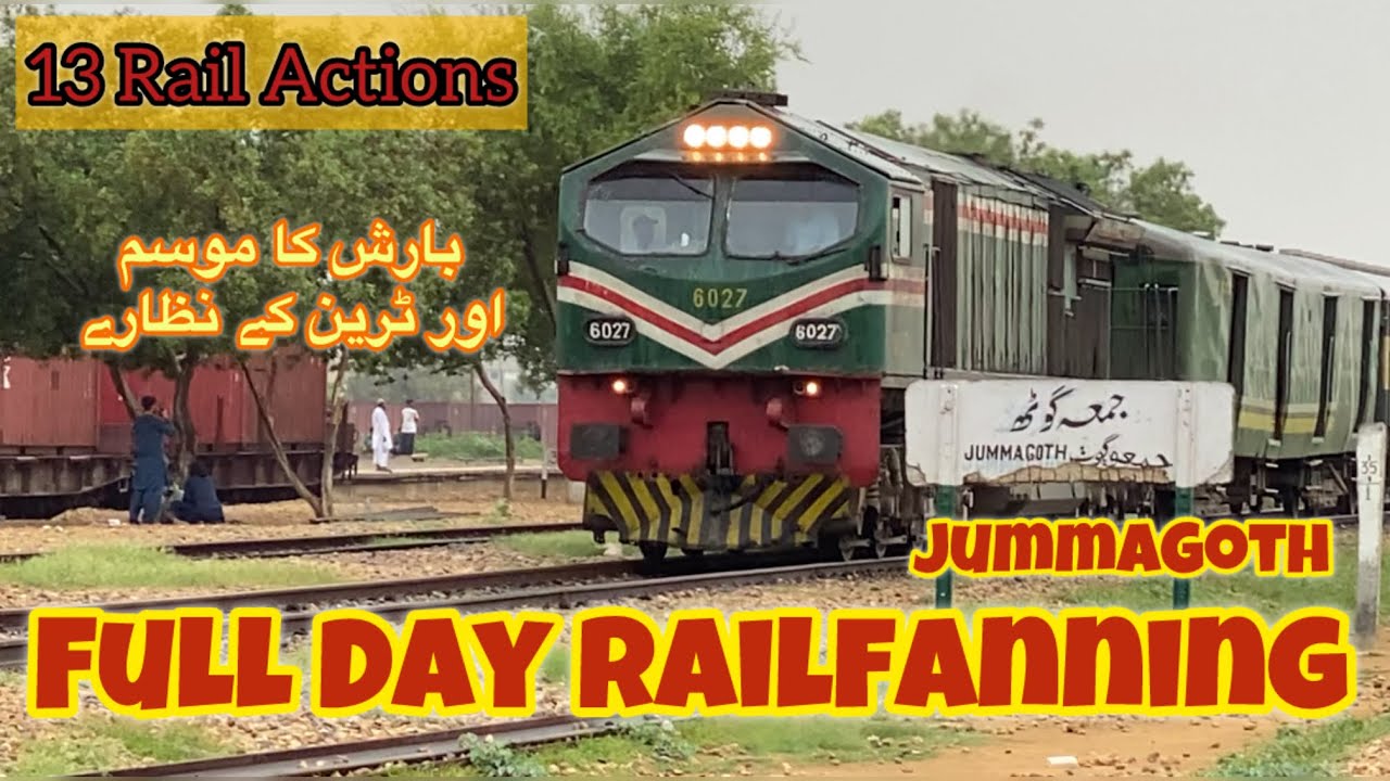 Railfanning at Jummagoth Railway Station |  Rainy Weather and Trains❤️| 10 September 2025