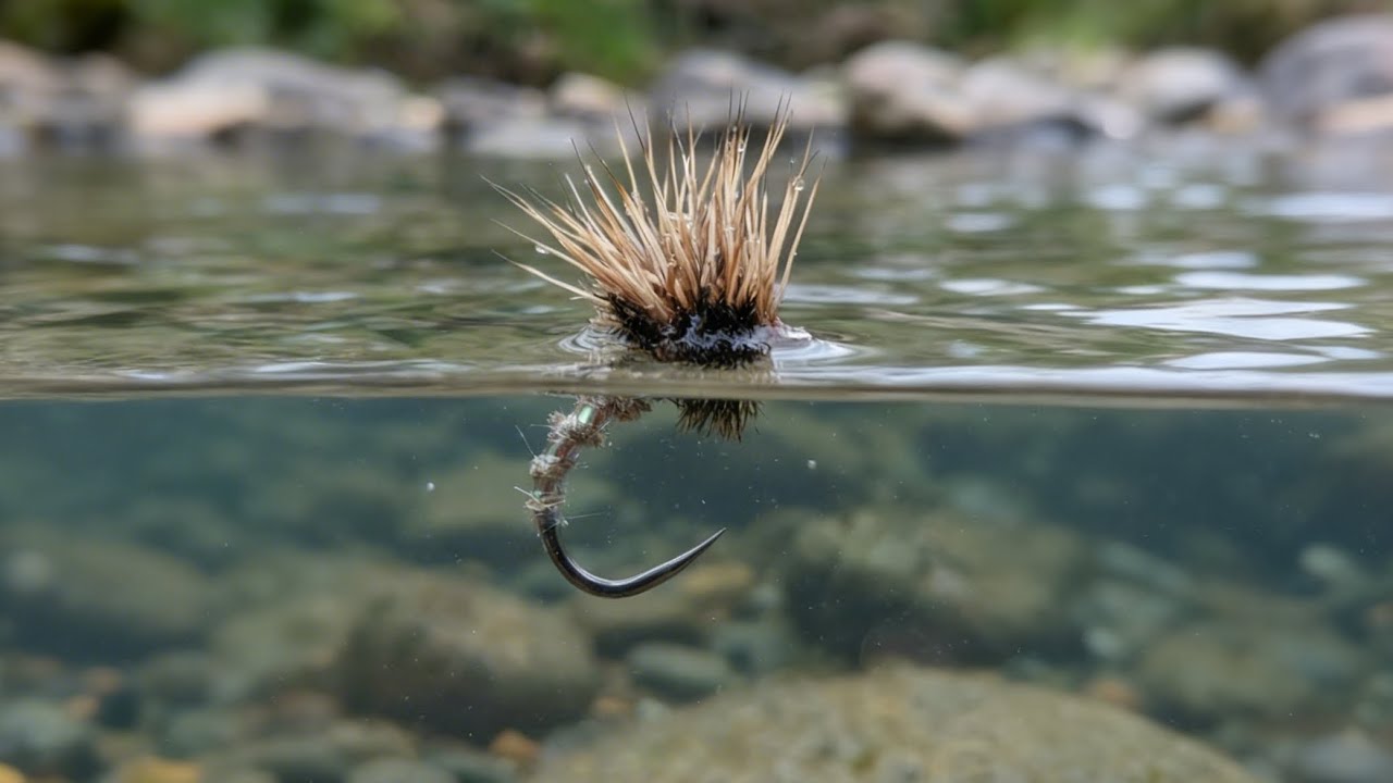 Shota's Paraloop Deer Hair Emerger. #flytying #flyfishing #dryfly #caddis  #troutflies #troutfly