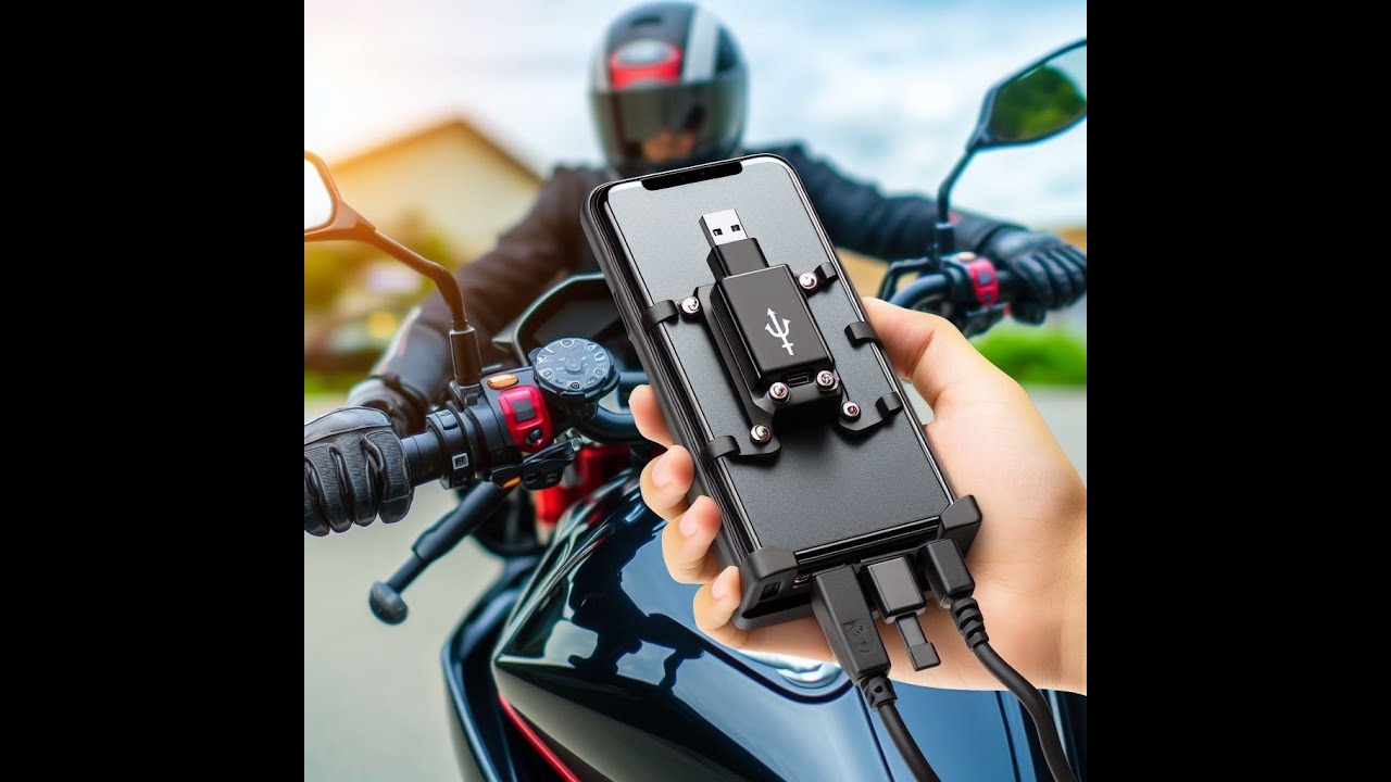 Honda Shadow 125 VT Podłączanie uchwytu z ładowarką indukcyjną