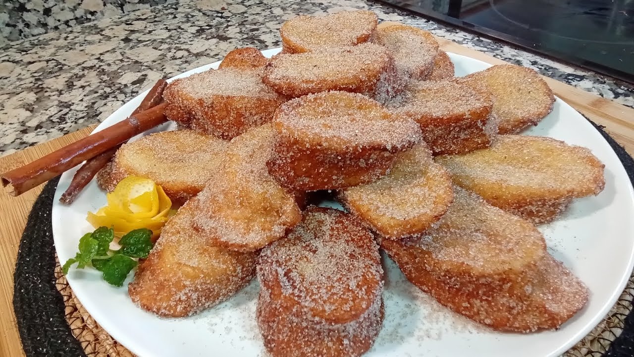 TORRIJAS CLASICAS Y TRADICIONALES de azúcar y canela , es toda una delicia de receta