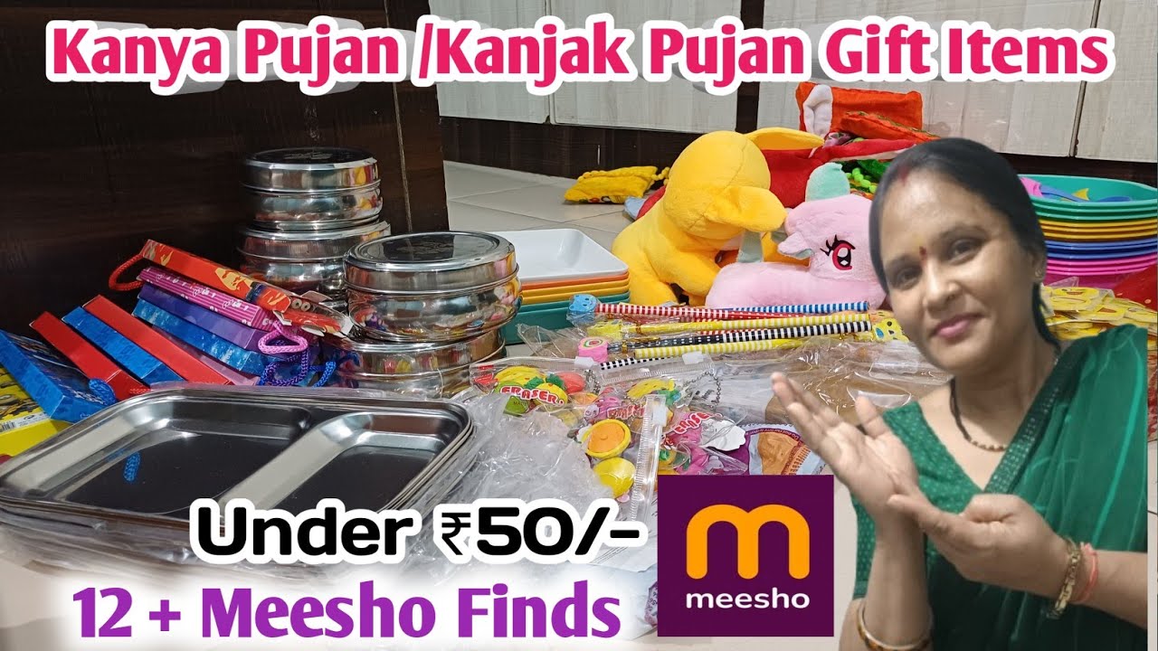 Meeshofinds under ₹50/- kanya/ kanjak pujan Items #Affordable Items for gift #Chittra's closet 