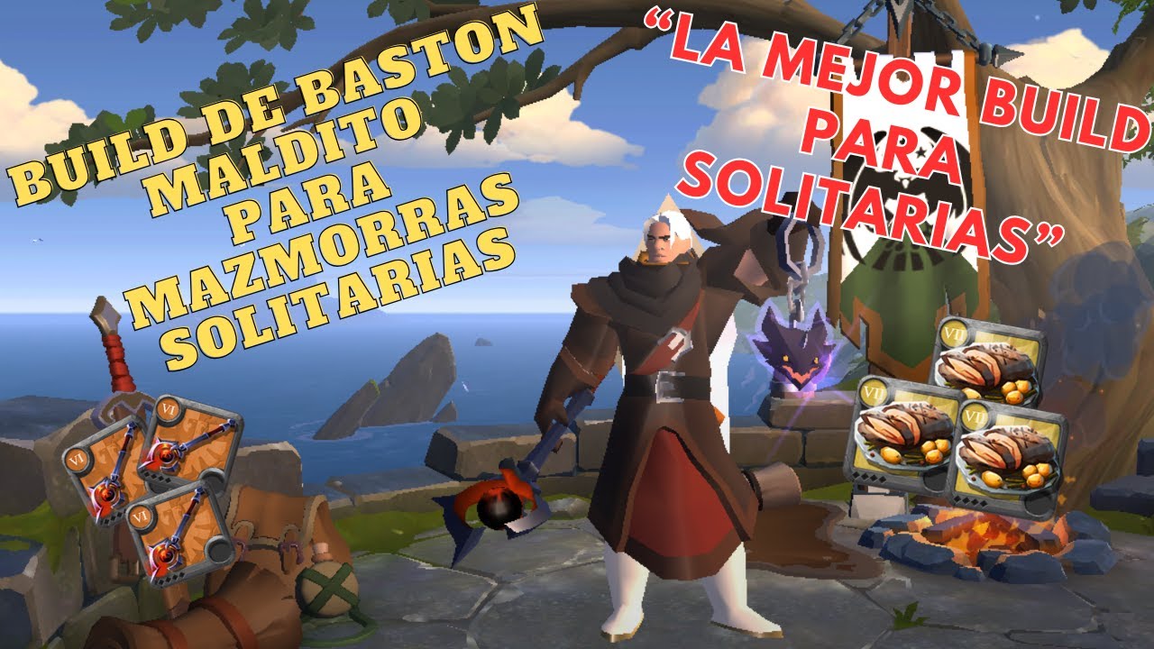LA MEJOR BUILD DE BASTON MALDITO PARA SOLITARIAS EN ZONA NEGRA (Albion Online)