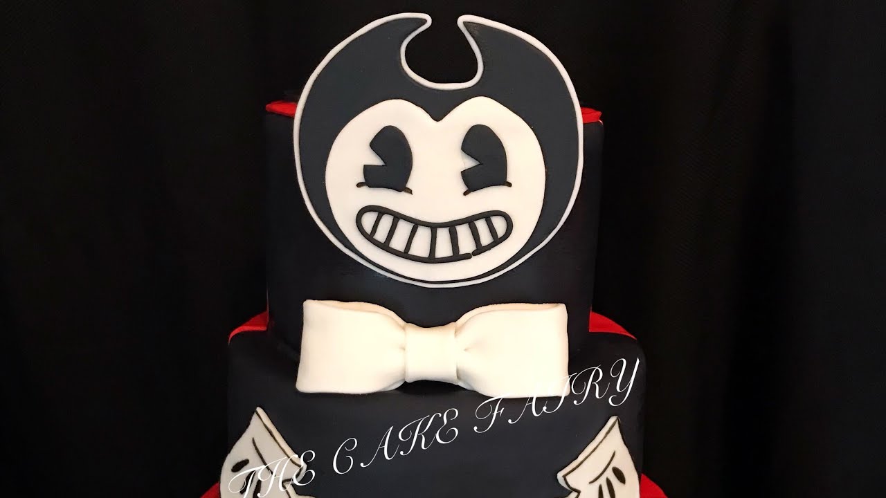 Como hacer un pastel doble vista. (Deadpool and bendy)