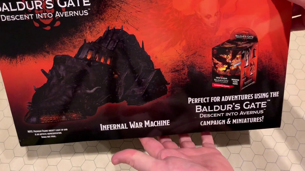 Unboxing the D&D Descent into Avernus Infernal War Machine Premium Miniature from Wizkids