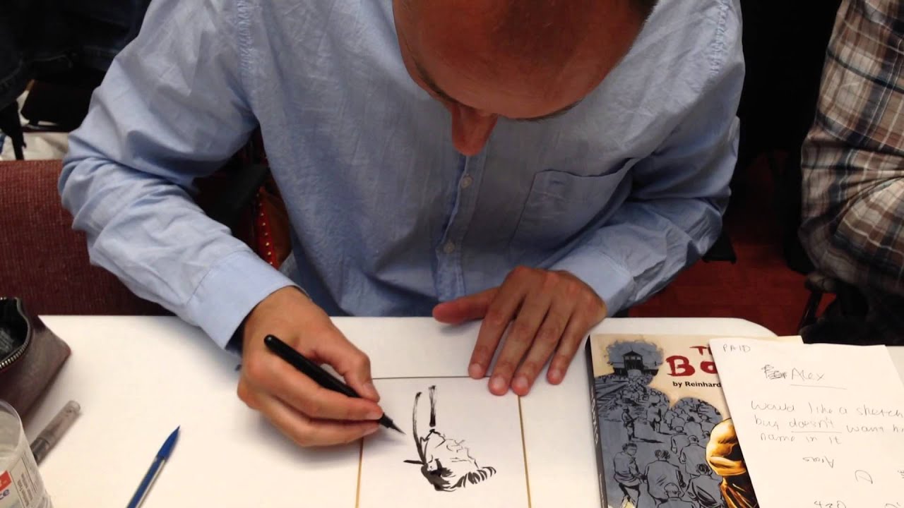 Reinhard Kleist draws Johnny Cash at TCAF 2014