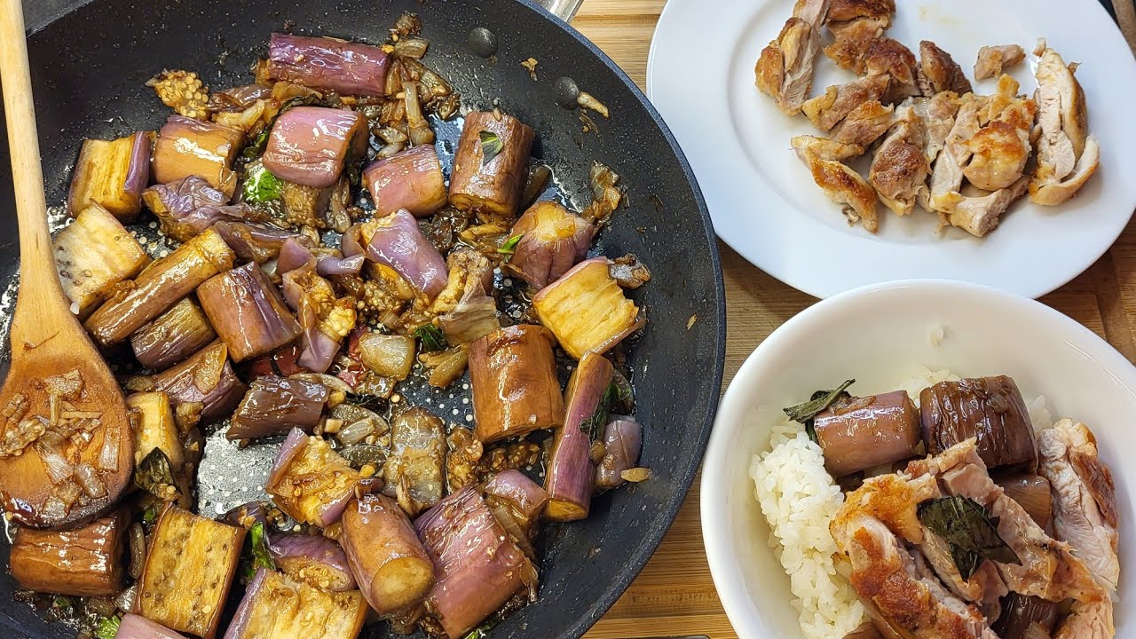 Berenjenas Chinas con Pollo/ Chinese Eggplants