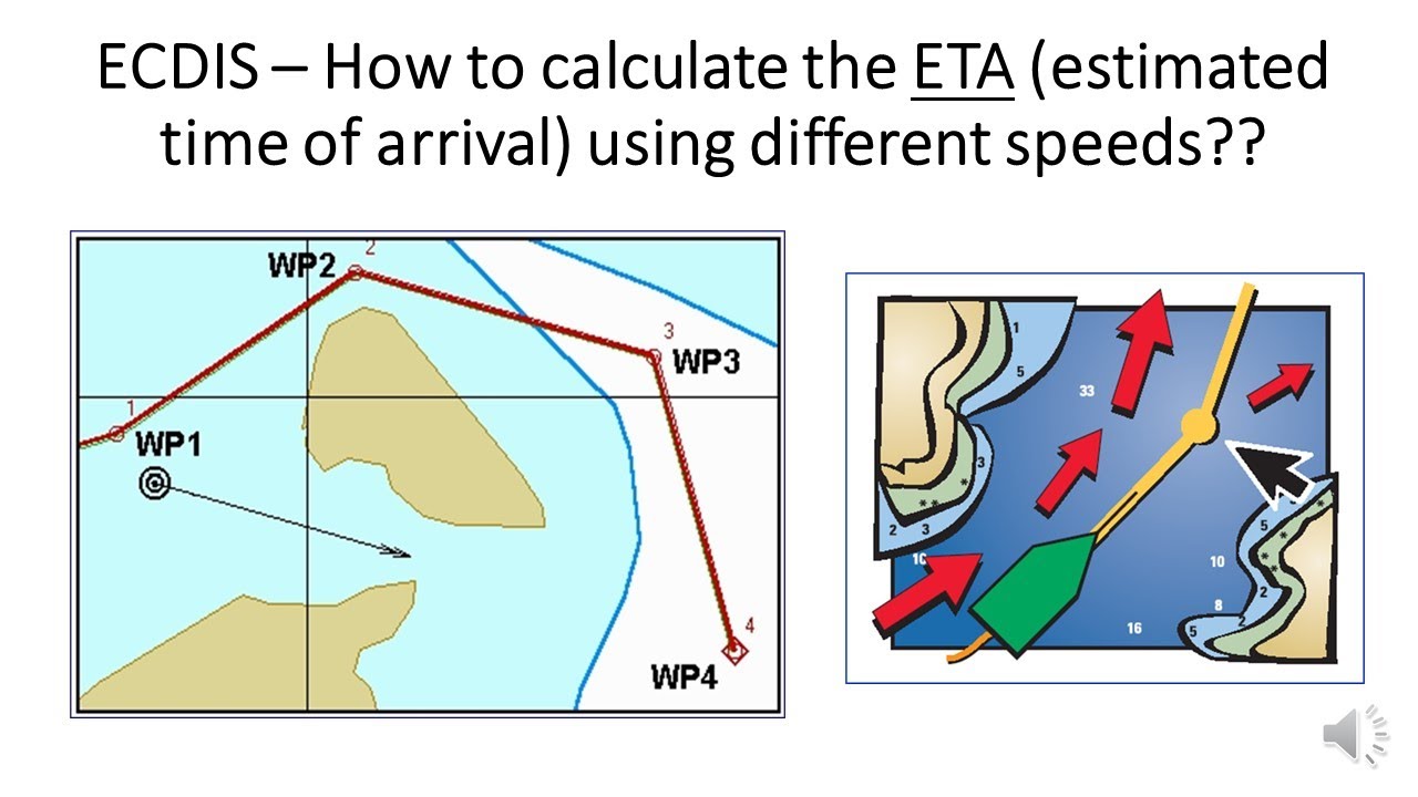 ECDIS - How to calculate the estimated time of arrival (ETA) of a ship's passage??