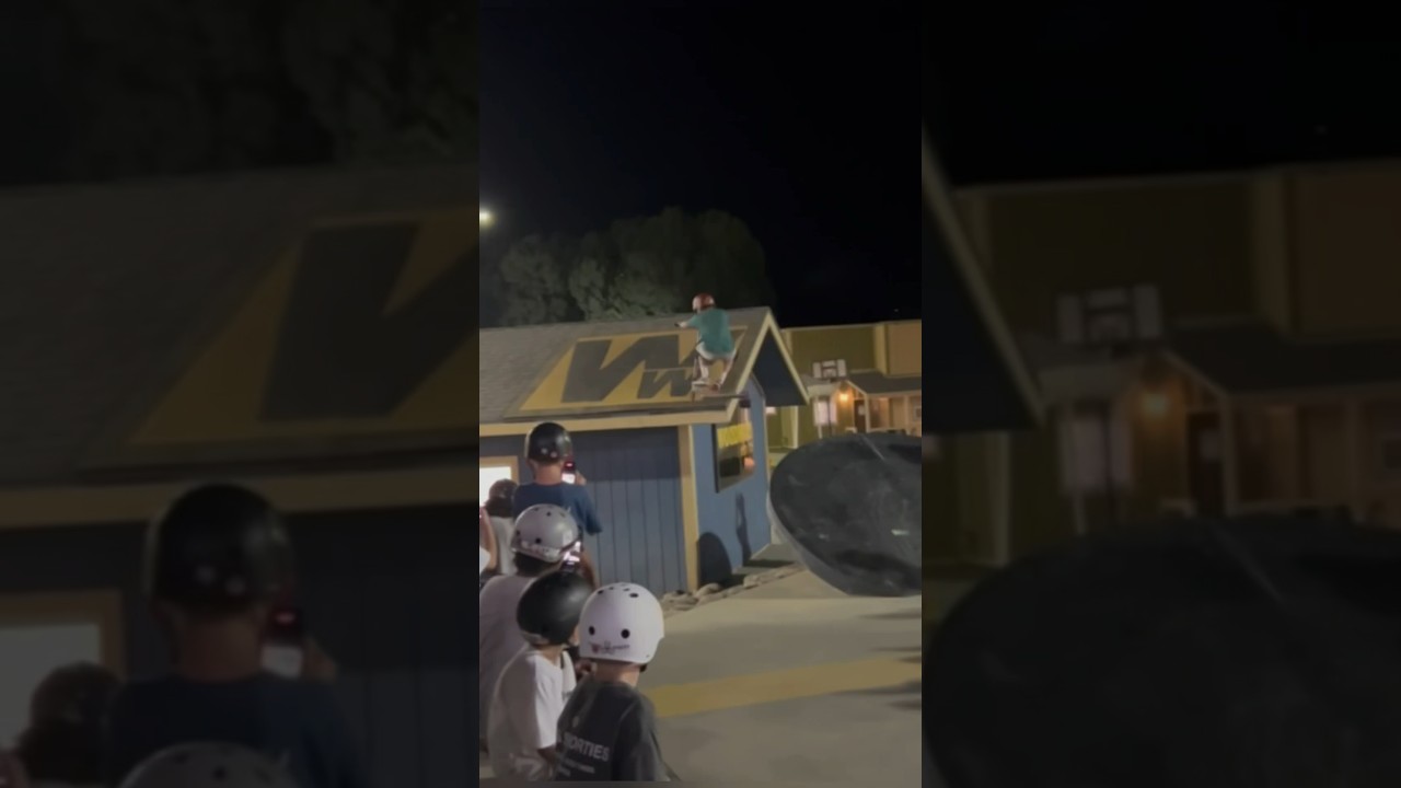 kid tried woodward roof gap… *emotional* #viral #scooter