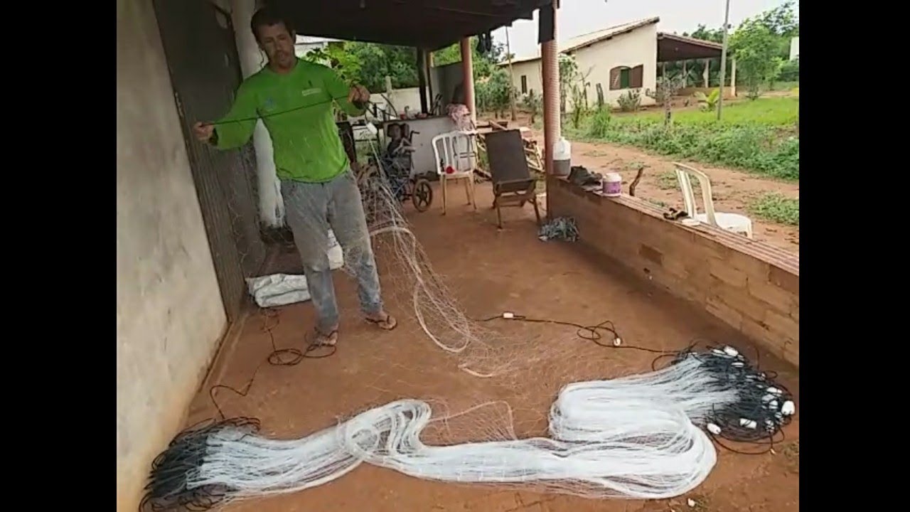como manusear e guardar a rede de pesca.