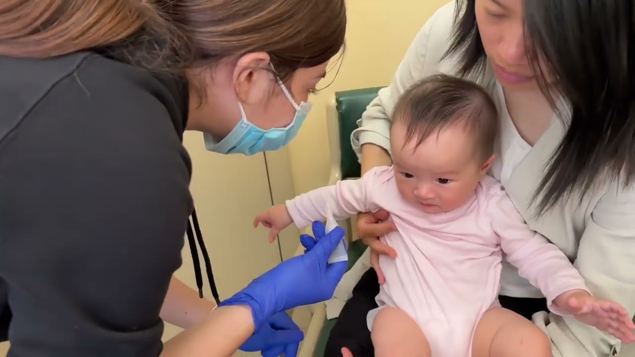美国湾区六个月婴儿体检打疫苗实录#美国#婴儿#体检