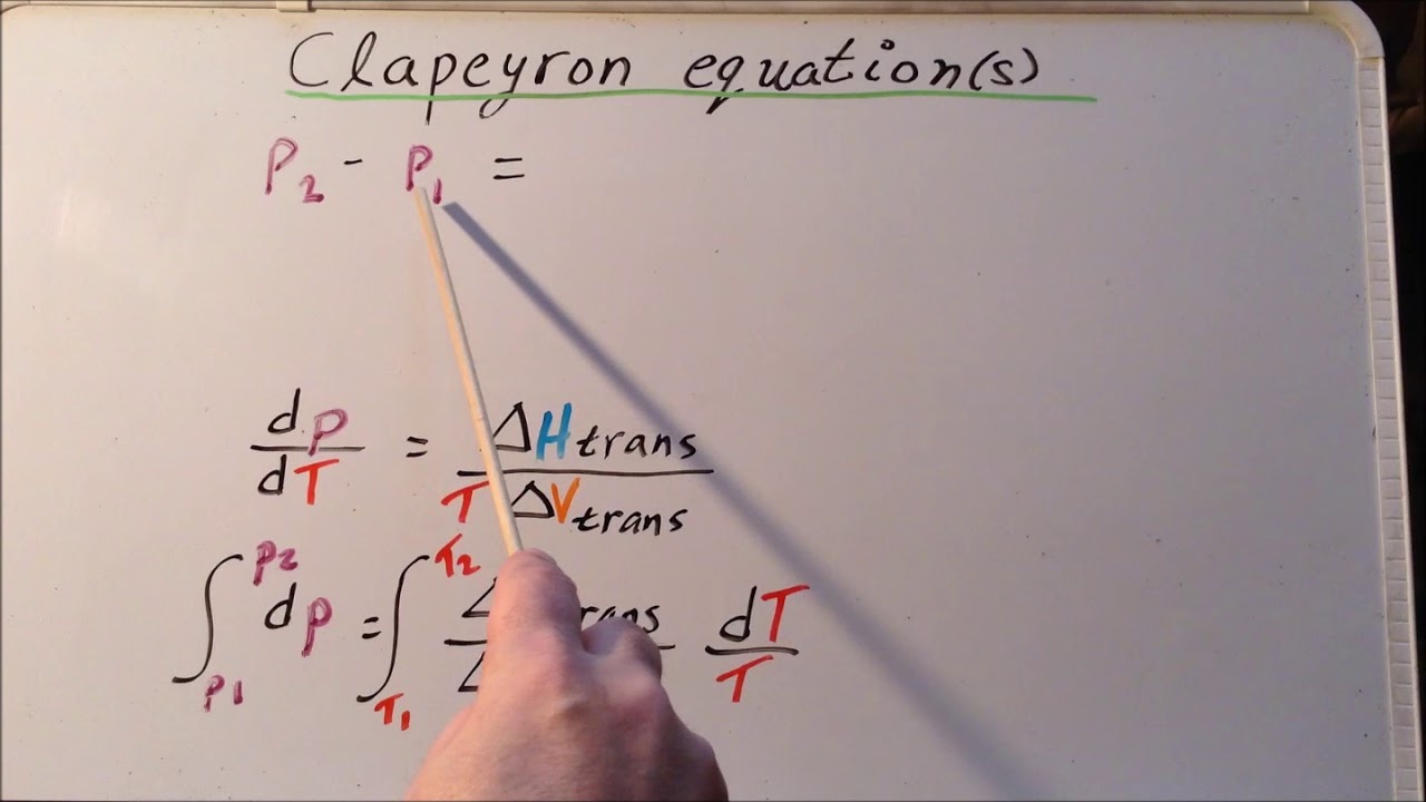 Thermodynamics: Clapeyron and Clausius-Clapeyron equations, color-coded derivations