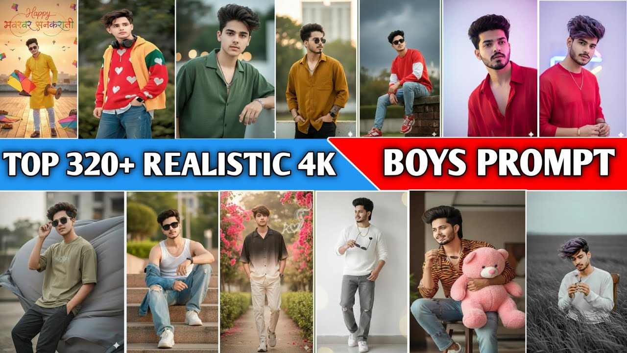 Top 320+ Realistic 4k Boys Prompt 😎 How To Make Google Gemini professional Prompt 🔥
