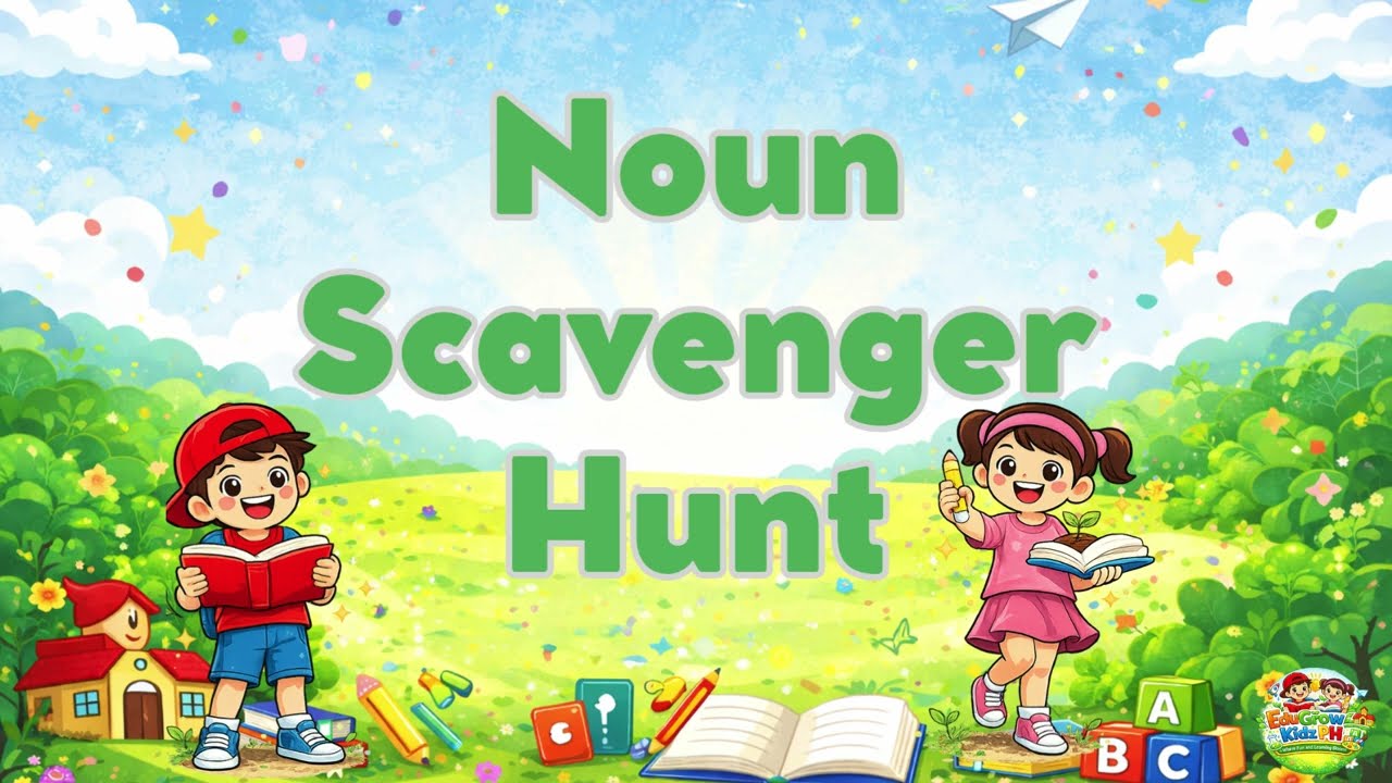 🌱🔎✨ Noun Scavenger Hunt for Kids | Fun Grammar Activity ✨🔎🌱