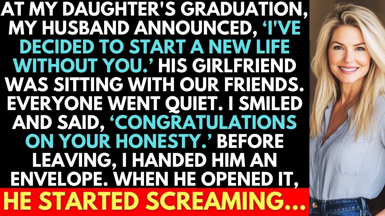 Husband Announced He Was Leaving Me At Our Daughter's Graduation, But Started Screaming When I...