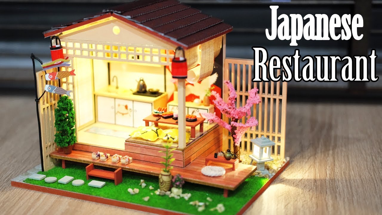 DIY Miniature Dollhouse Kit || Japanese Restaurant - Relaxing Satisfying Video