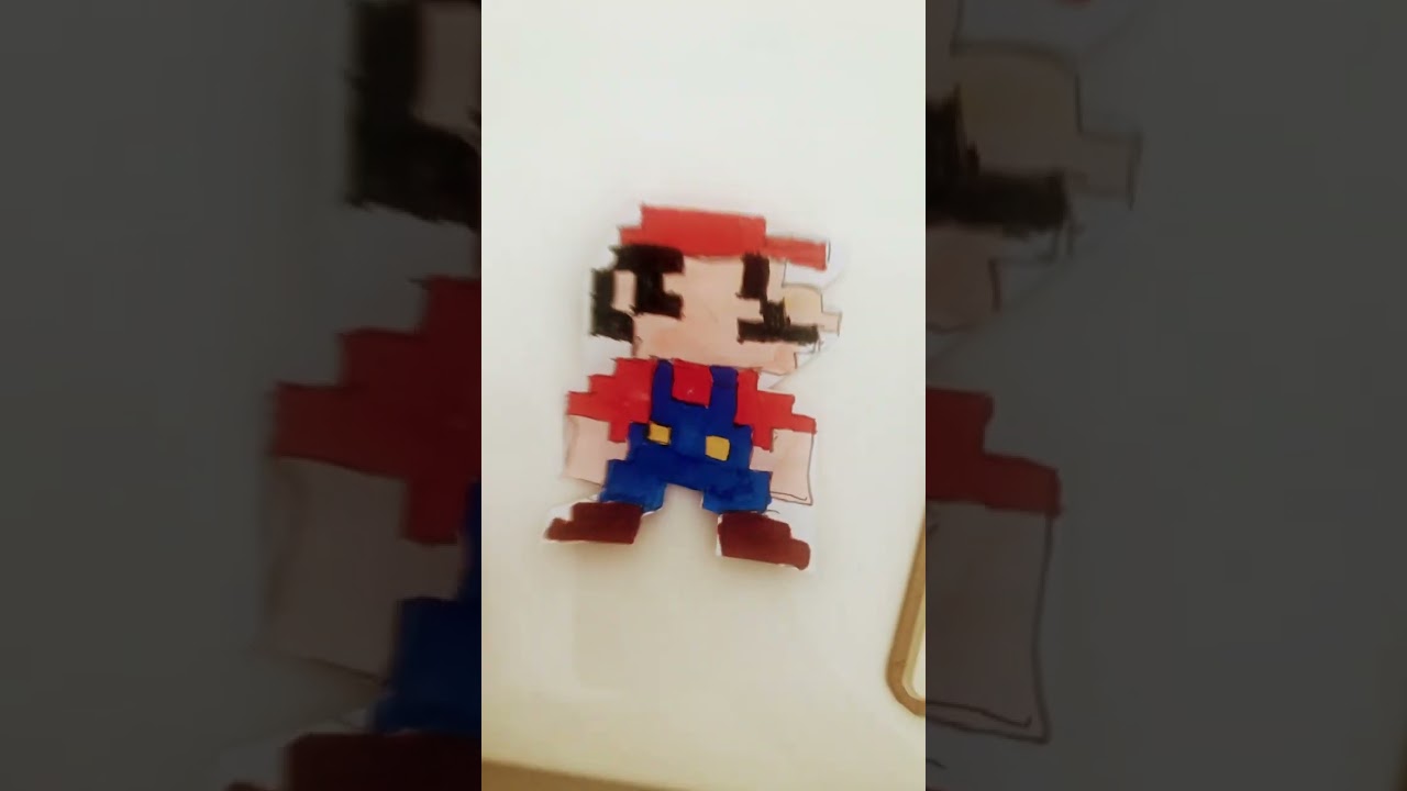 S&uuml;per mario pixelart #1 #art #animation #drawing #titantv #lego #skibiditoilet #pixelart
