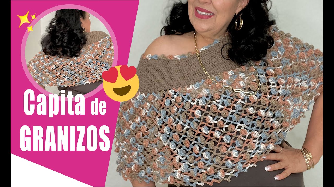 CÓMO TEJER UNA CAPITA DE GRANIZOS EN GANCHO O CROCHET  🌷 🌷 Fácil y Rápido | Yo Tejo con LAURA CEPEDA