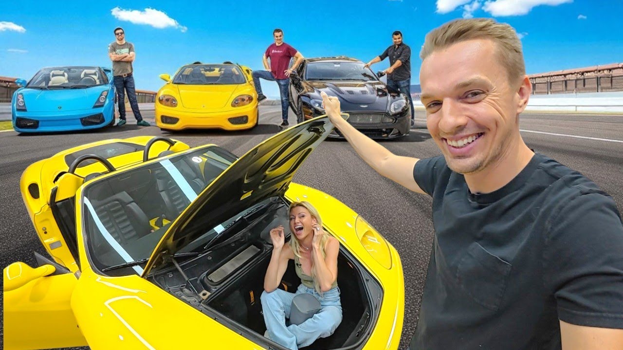 Hoovie brings home his old Ferrari 360 spider from Car Trek 1