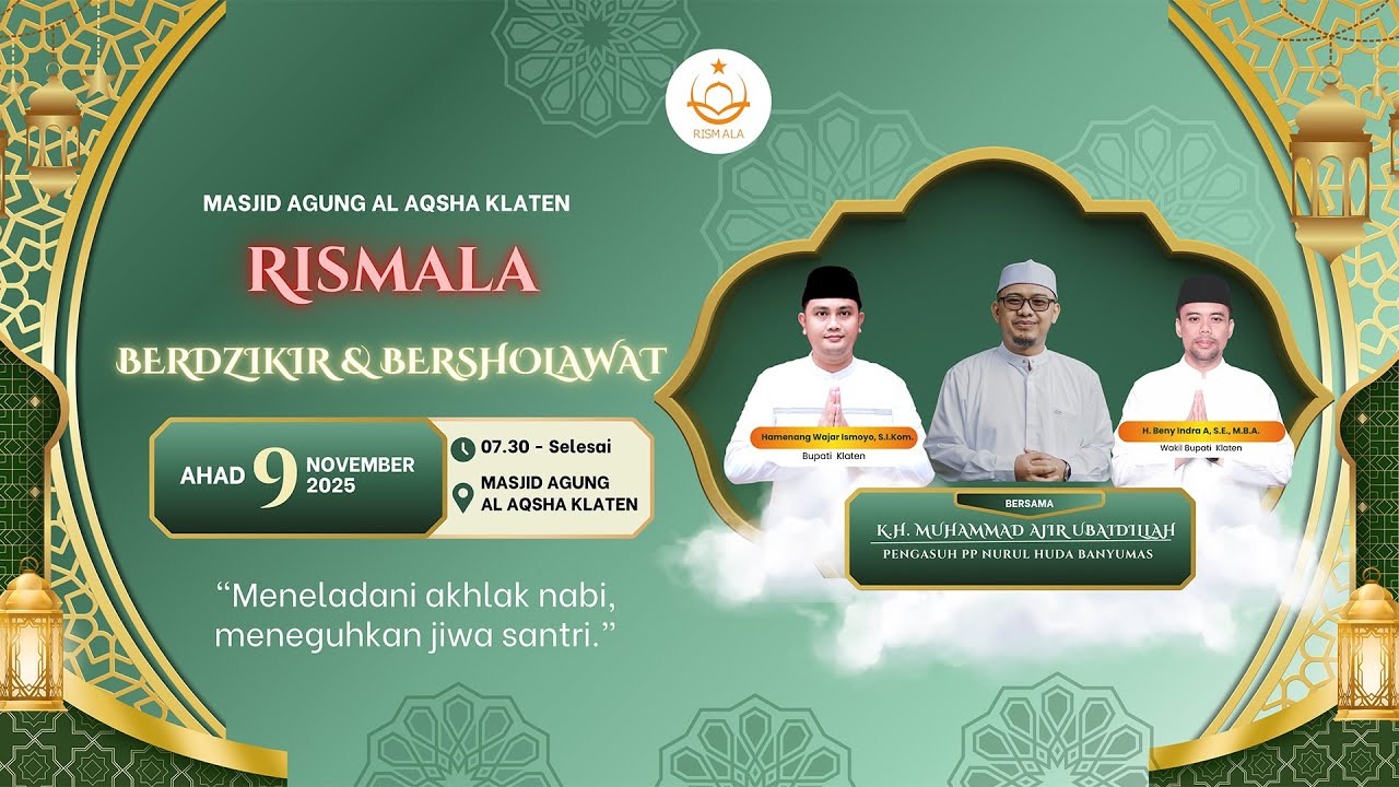 LIVE 🔴 RISMALA BERDZIKIR & BERSHOLAWAT - MENELADANI AKHLAQ NABI, MENEGUHKAN JIWA SANTRI