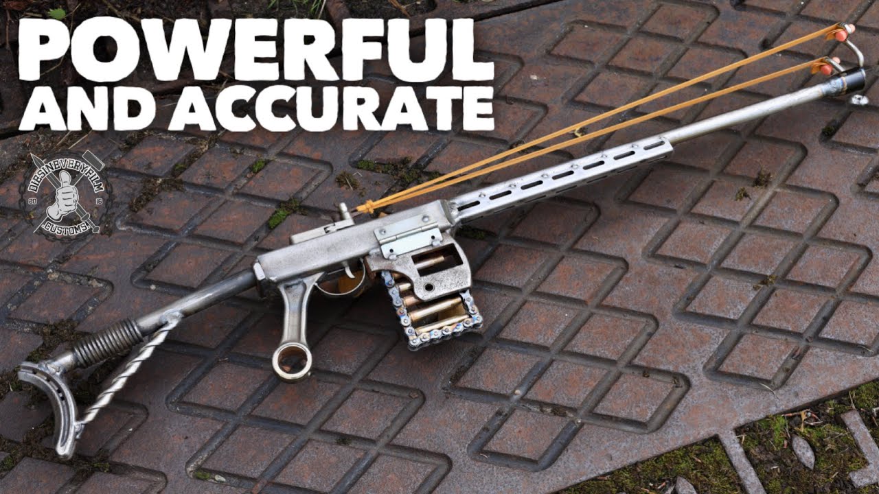 POWERFUL Slingshot Rifle From Scrap