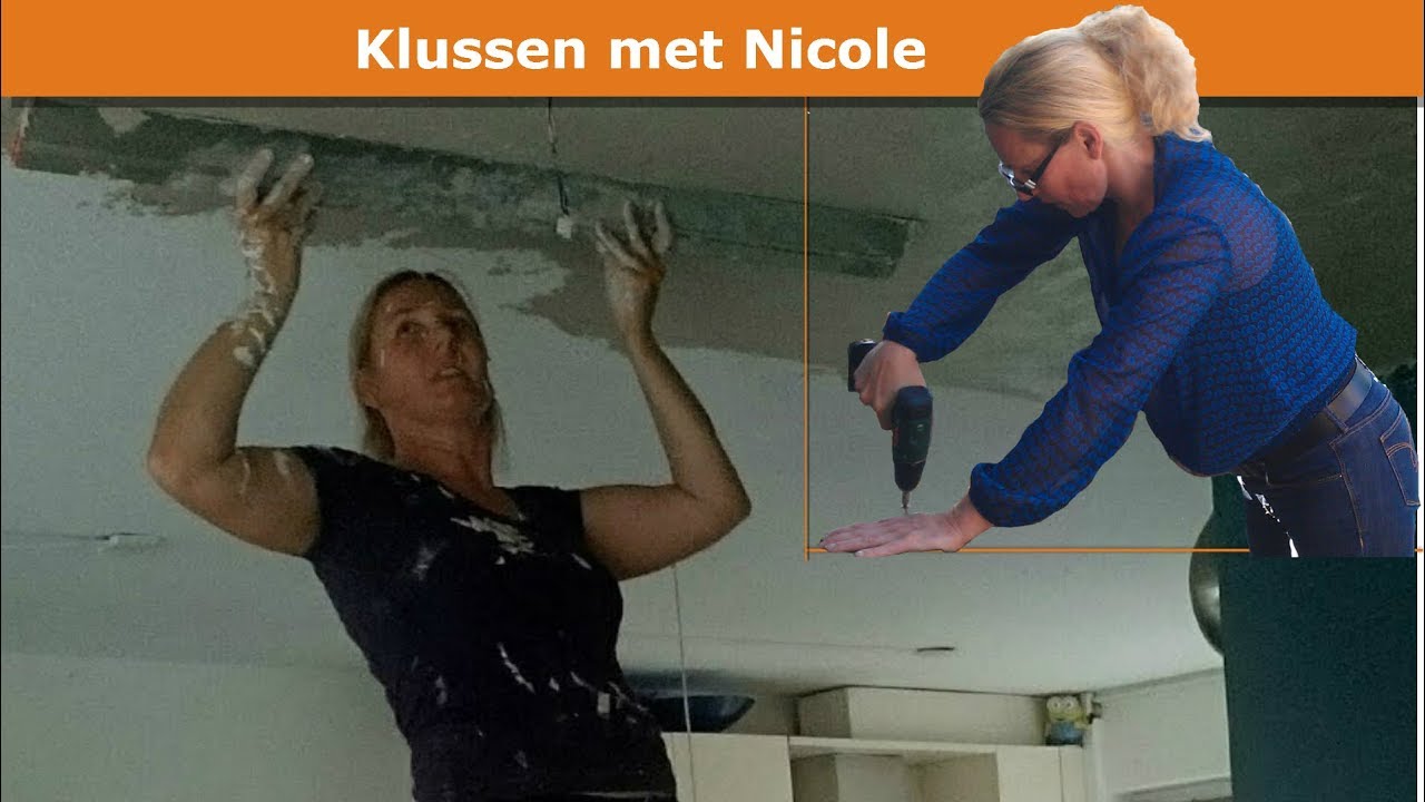 Nicole Stuct 51m² Plafond in Woonkamer & Keuken | DIY Make-over met Spotjes & Elektriciteit!