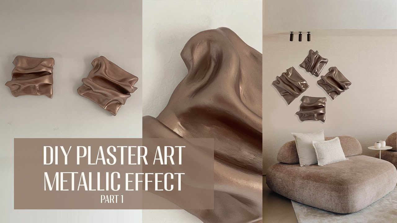 DIY PLASTER ART - brass metallic effect (PART 1)