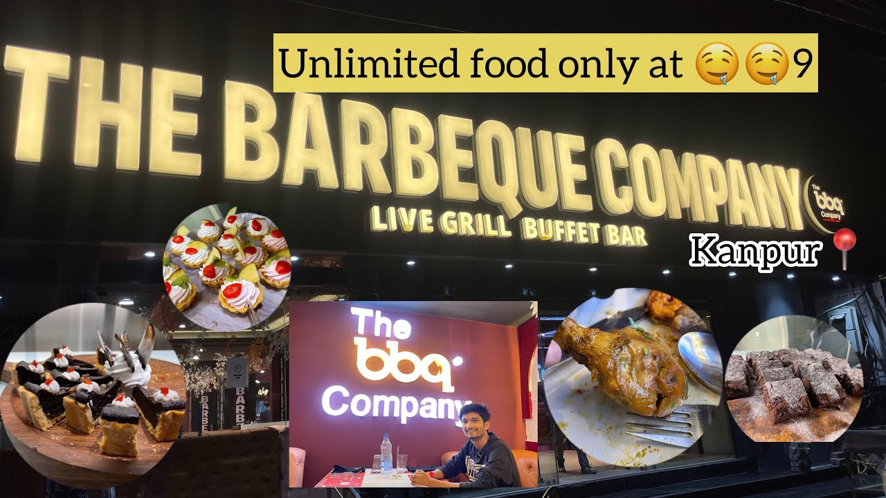 Unlimited food only at 599rs🤑only || thebbqcompany || kanpur📍🫶🏻🤤|| best food in kanpur🥰😍