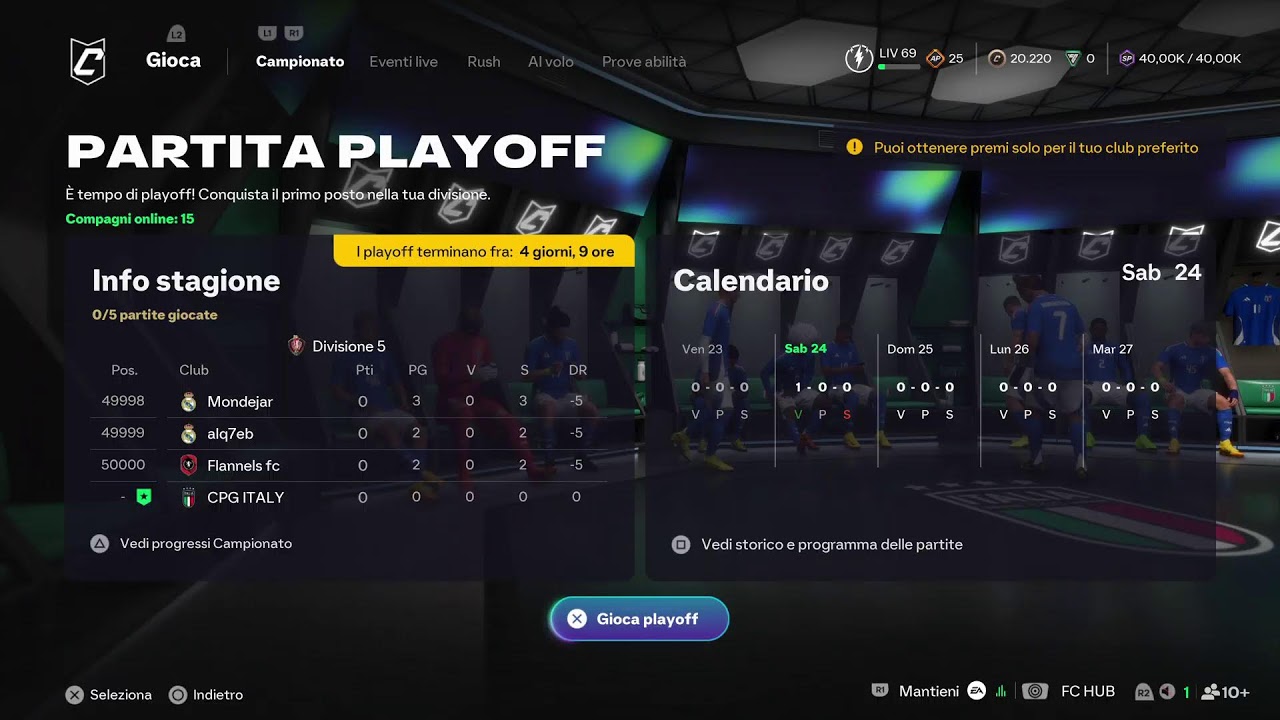 Allenamento  CPG ITALY