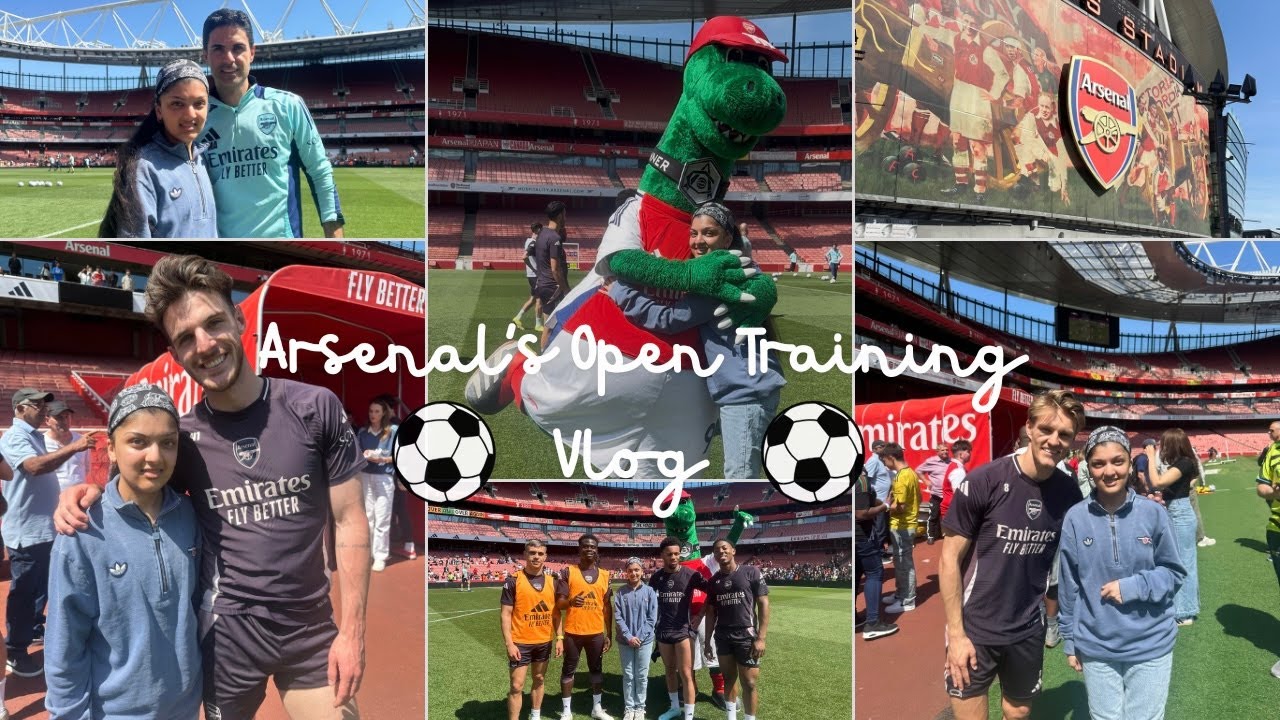 Arsenal Open Training Vlog- (I MET THE PLAYERS!)😮