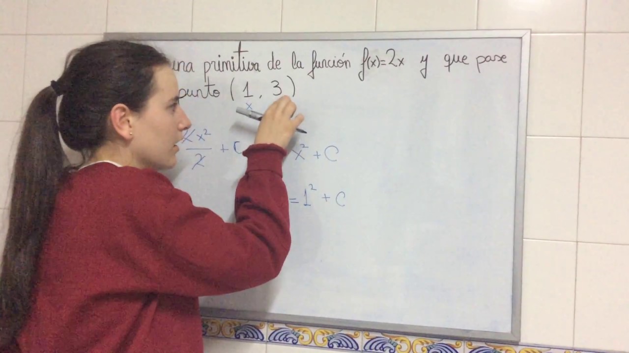 Hallar la primitiva de una función que pase por un punto