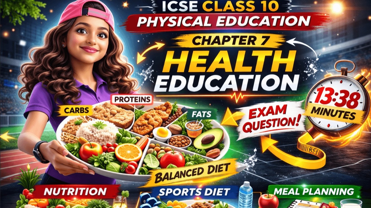 Class 10 ICSE PE Chapter 7 One Shot Revision | Health Education & Nutrition