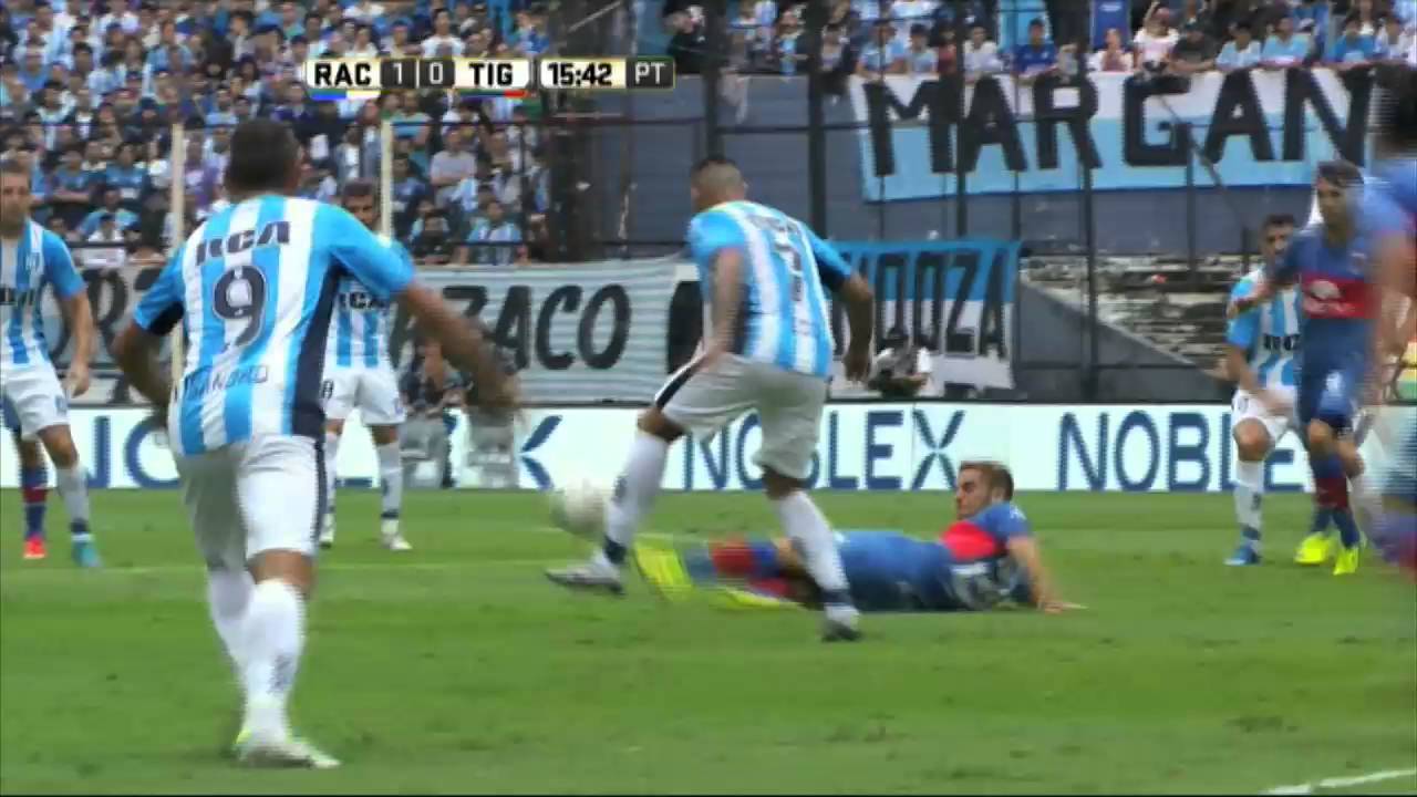 Gol de Romero. Racing 1 - Tigre 0. Fecha 9. Primera División 2016.