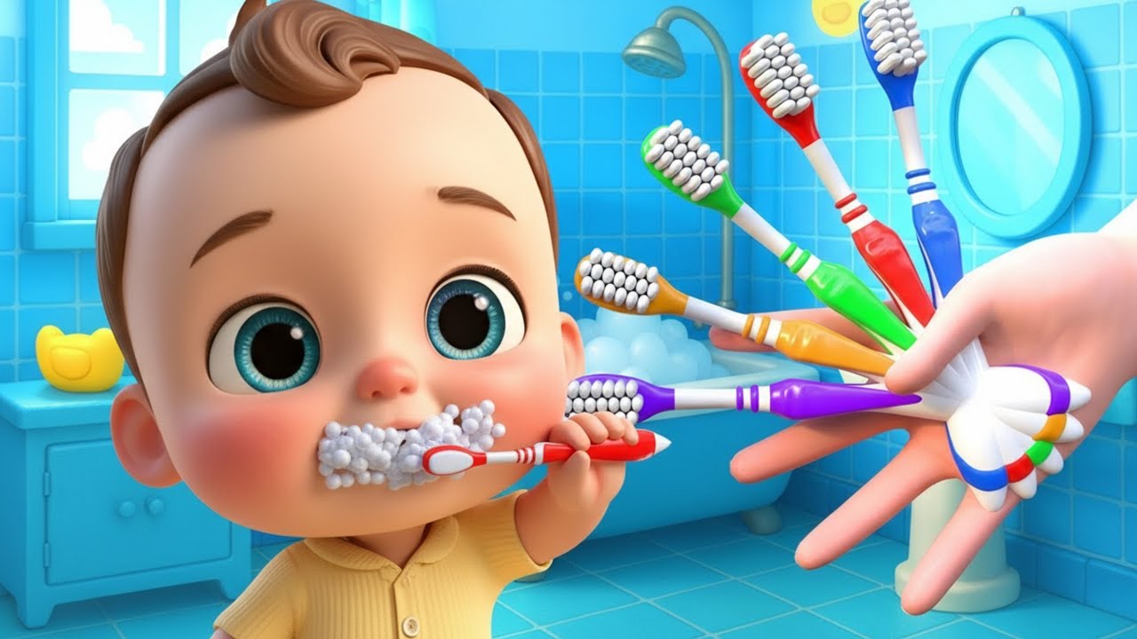 Brush Your Teeth Song + More Dudu dada Cartoon Nursery Rhymes & Kids Songs