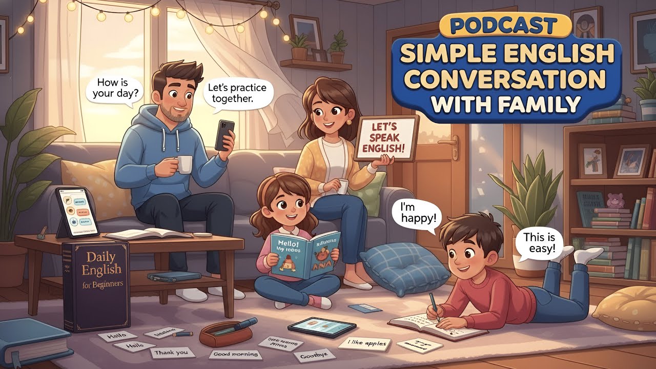Simple English Conversation with Family 👨‍👩‍👧‍👦 | Easy Daily Speaking Practice