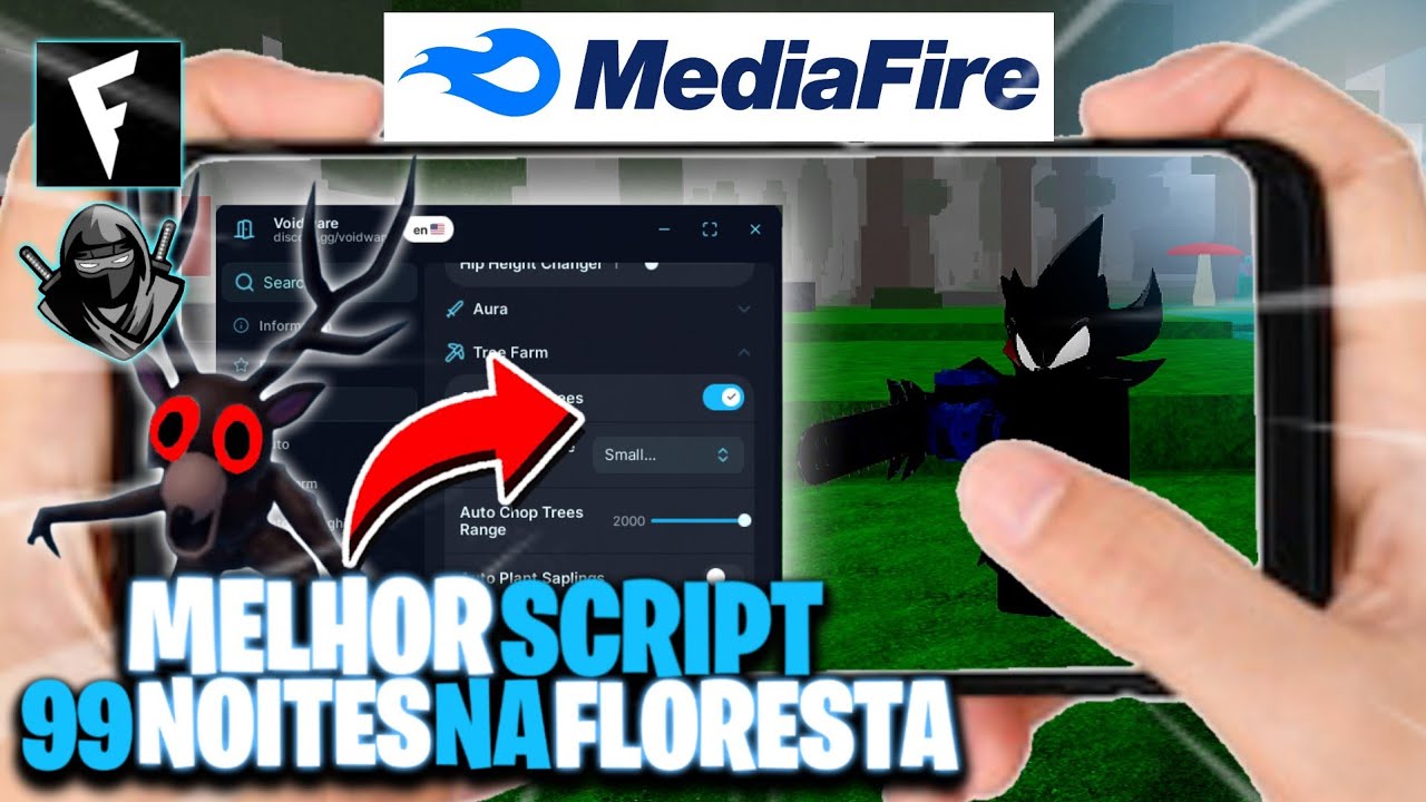 🦌SCRIPT 99 Noites na Floresta *SEM KEY*- AUTO FARM, PEGA TODOS ITENS, KILL AURA (MOBILE/PC) Roblox