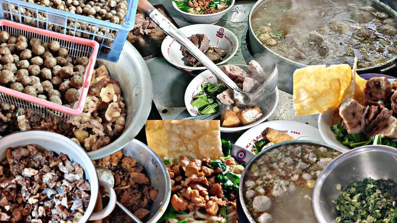 Brutal !! Bakso Tetelan Urat Super Jumbo Porsi Ugal Ugalan !! Mie Ayamnya Juga Ga Kalah Enaknya
