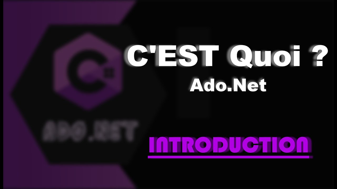 ado.net : Introduction - Darija