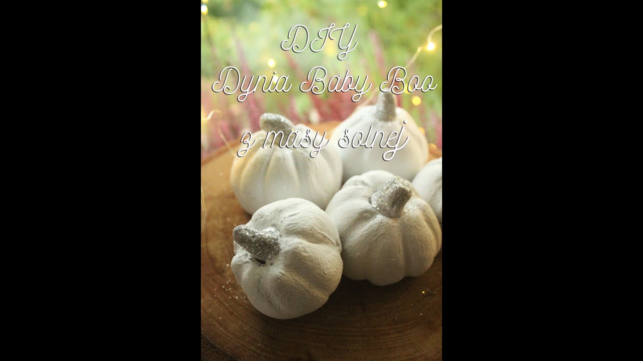 Jesienne dekoracje z masy solnej- Dynia Baby Boo