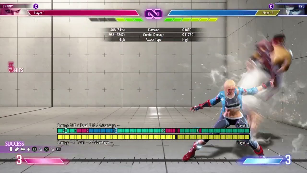 Cammy white training set up 1