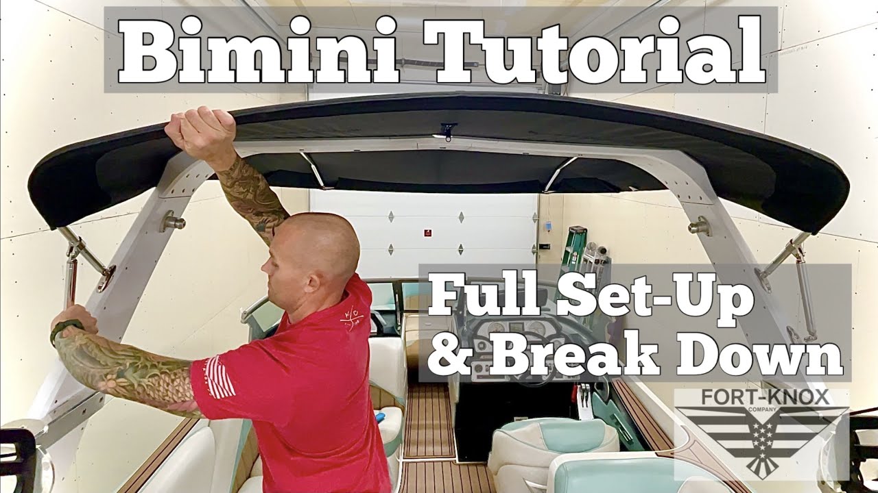 Boat Bimini How To | MB Sports B52 Tomcat Bimini How To Set up and Break Down | Easy Step by Step