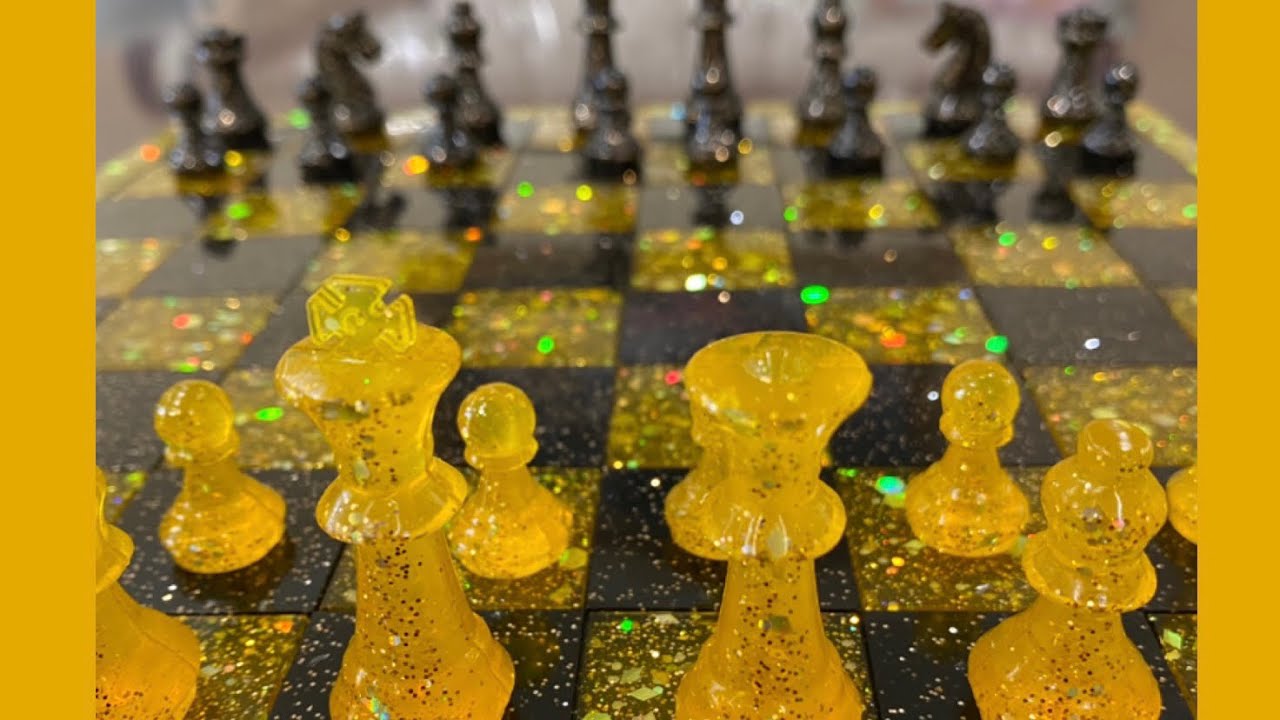 Resin Epoxy Tutorial Chess Checkers Board