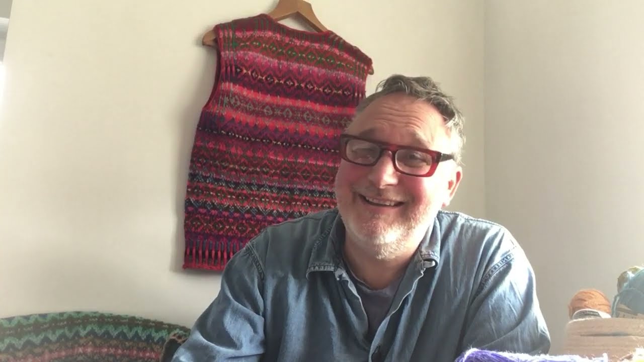 The Knitting Man Ep 5 How to Knit a Fairisle Vest with No Pattern & No Floats in Stranded Colorwork