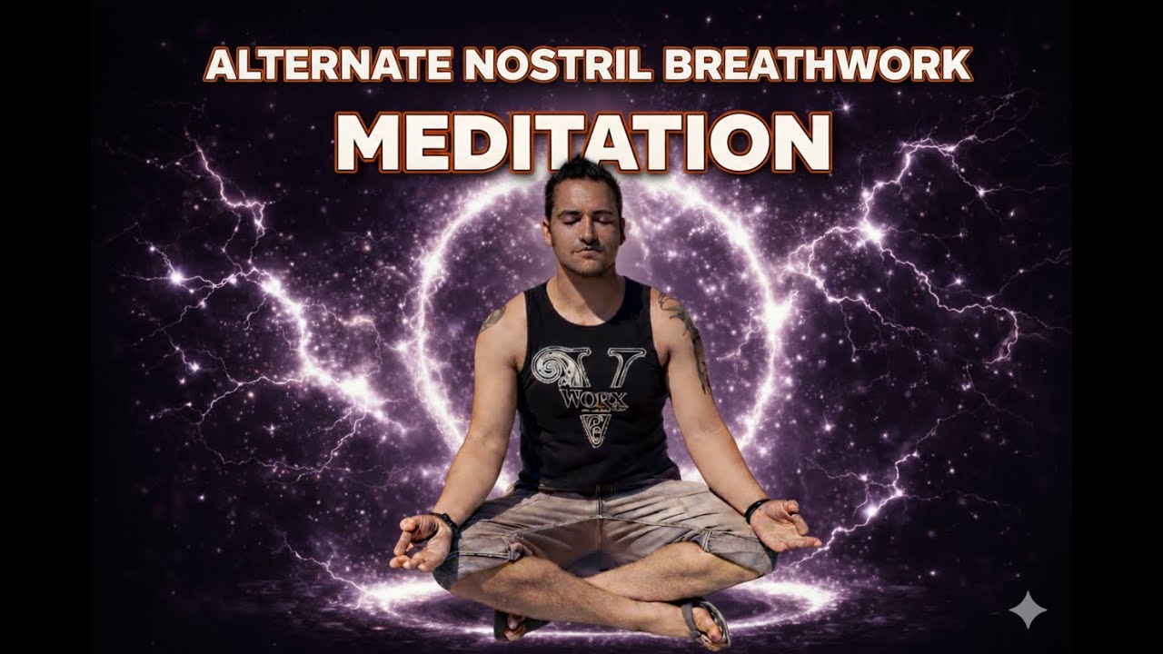 ALTERNATE NOSTRIL Breath work MEDITATION, yogic technique to balance breath and calm the mind